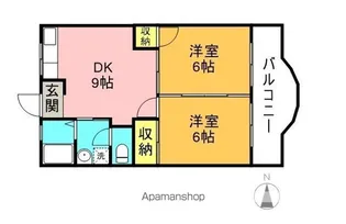 ファミール上松【205号室】の間取り