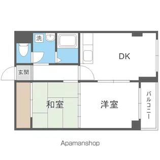 ソシアルコート菊水【202号室】の間取り