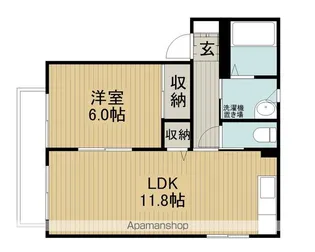 エスポワールミゾグチ【A202号室】の間取り