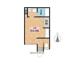 コーポ新山B【1号室】の間取り