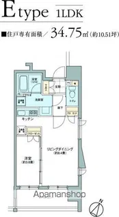 パークアクシス六本松【9階】の間取り