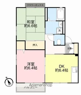 グリーンピュアA【102号室】の間取り