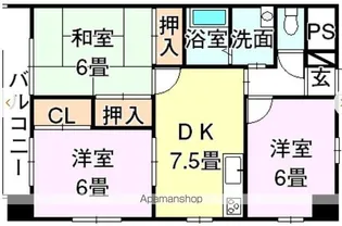 第1ゴトービル【6階】の間取り