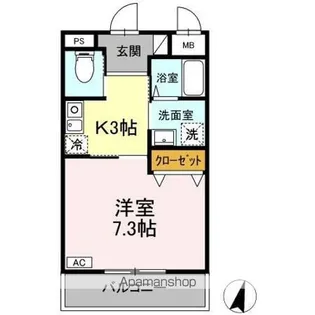 グラシア三川【1階】の間取り