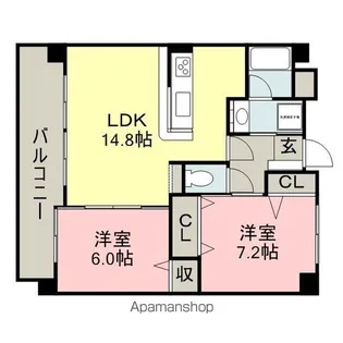 グランシャトー【2階】の間取り