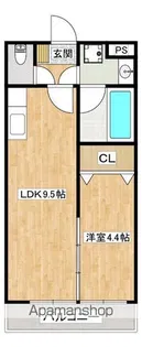 LIBRARY HOUSE(ライブラリーハウス)【102号室】の間取り