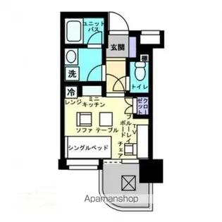 アルファコンフォート福岡西新【13階】の間取り