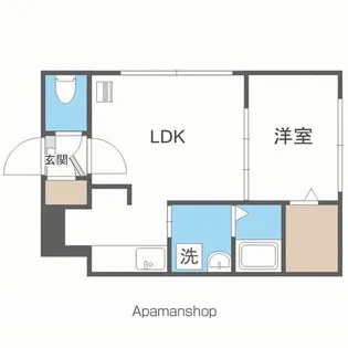 ラフィネ北円山【1階】の間取り