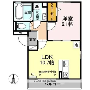 コートリバー【3階】の間取り