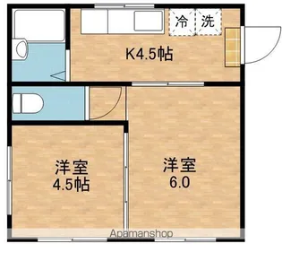 コーポノモト【333号室】の間取り