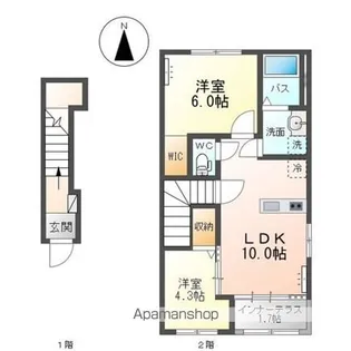 保原町アパート【206号室】の間取り
