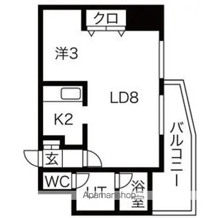 ノール山鼻【8階】の間取り
