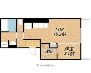 ビオット彦根A棟【202号室】の間取り