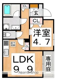 シャーメゾン松永【1階】の間取り