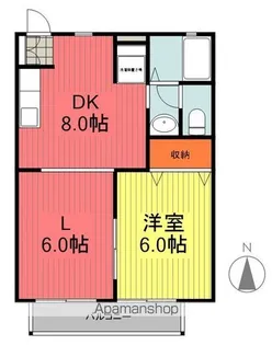 レインボーハイツ【203号室】の間取り