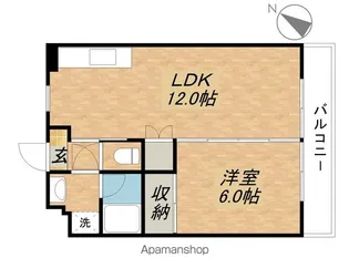 フラワー5番館【517号室】の間取り