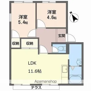 フレグランス藤井【C202号室】の間取り