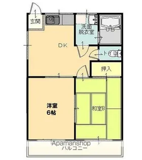 ハイツ館 A【202号室】の間取り