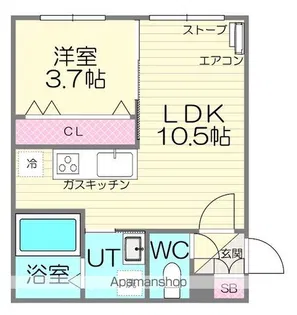 CITY RESIDENCE月寒中央(シティレジデンス月寒中央)【1階】の間取り