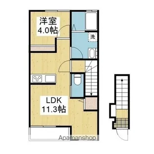 スミタスヴィラ祇園【202号室】の間取り