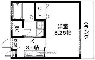 マッシヴハウス【208号室】の間取り