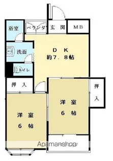 コーポ南野【1階】の間取り