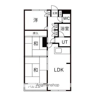 ドミール赤坂【2階】の間取り