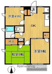 グリーンタウン神木B棟【1階】の間取り