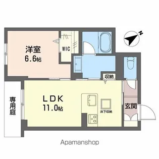 レフィアント岡崎【1階】の間取り