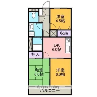 ハイビレッヂ江口【306号室】の間取り