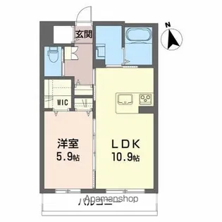 リラ中通【2階】の間取り