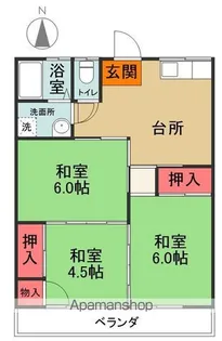コーポはと【202号室】の間取り