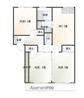 ハシモトレジデンス【302号室】の間取り