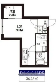 レピュア曙橋駅前レジデンス【3階】の間取り