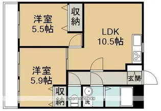 第五山中マンション【2階】の間取り