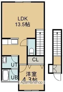 AIRIXⅡ(エアリクスツー)【203号室】の間取り