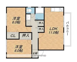 ルシオールⅢ【2階】の間取り
