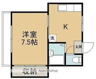 1Kの間取り画像