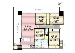 S−RESIDENCE愛宕SOUTH【601号室】の間取り
