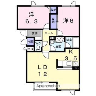 エルムパーク25【2階】の間取り
