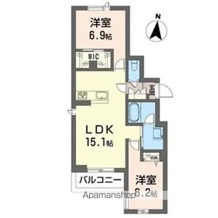 レ・アール トキワ【401号室】の間取り
