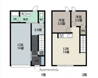 ONE GARAGE NAGAOKA【2階】の間取り