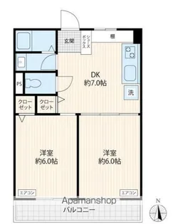 コントレイル経堂【303号室】の間取り