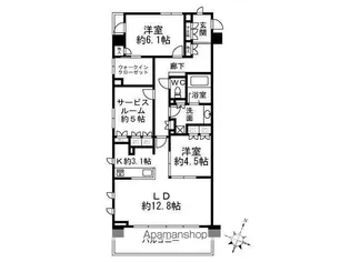クリオ横浜杉田【2階】の間取り