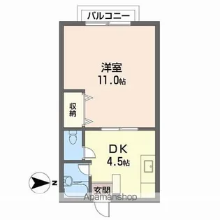 アクティブ竹原【1階】の間取り