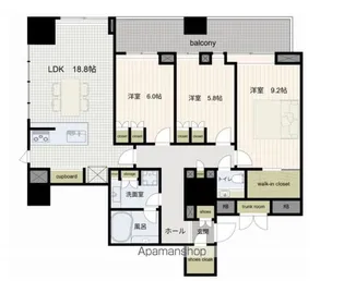 ブランズ千代田富士見【3階】の間取り