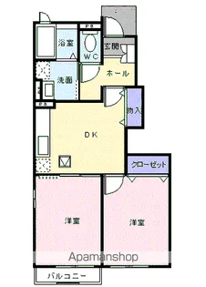 プレシード笹原A【1階】の間取り