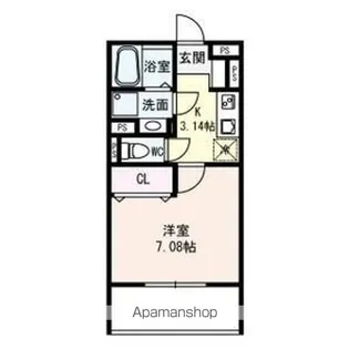 滋賀県大津市一里山4丁目【アパート】の間取り