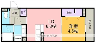仮)上里トリシア マヒナ【102号室】の間取り