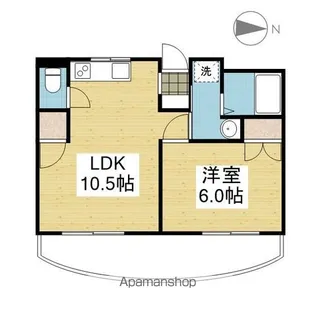 アップルリング【101.号室】の間取り